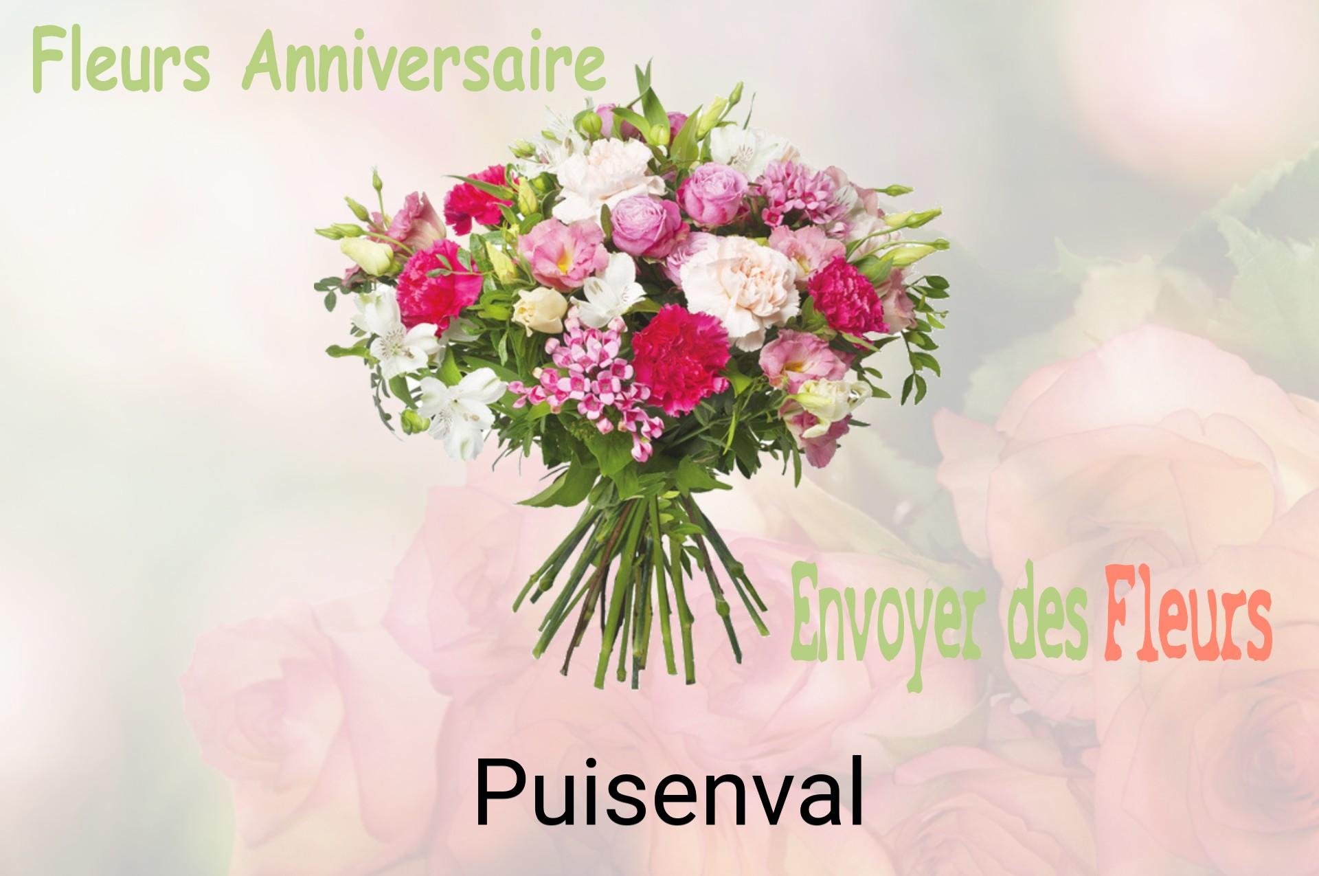 Bouquet de fleurs d’anniversaire livré à Puisenval